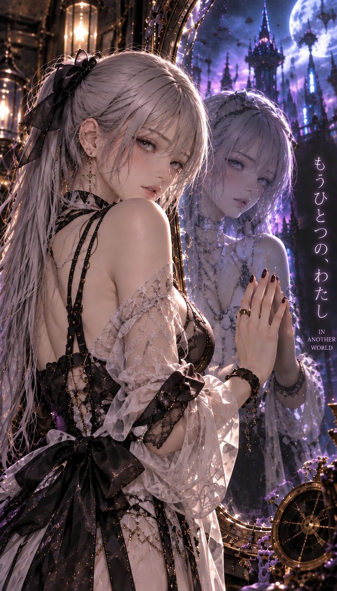 akane0923game's tweet photo. 今週もႻ̅̀疲փㄜま🩷

ｽﾃｷな夜と週末を𓂃*･☪︎⊹₊ 　　

𓂃⊹꒰ 反転鏡夢 ꒱𓂃₊˖ 

#AIart️️️️️️️️️️️️️️️️️️️️️️️️️️️️️️️️️️️️️️️️️️️️️️️️️️️ #AIイラスト https://t.co/oX0Vh4G5RK