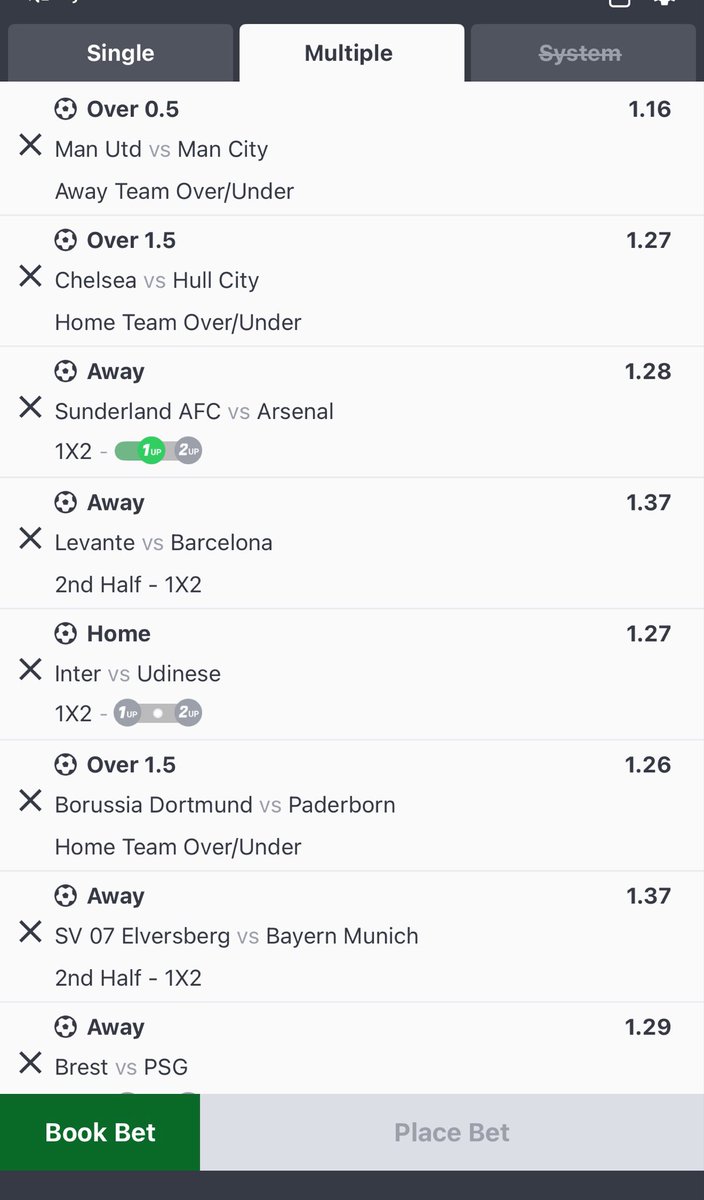 XpertTipunter's tweet photo. Saturday & Sunday 

Individual teams 

✅1. Man city - Over 0.5 

✅2. Chelsea  - Over 0.5 

✅3. Real Madrid - Over 0.5 

✅4. Bayern Munich  - Over 0.5 

✅5. BVB  - Over 0.5 

✅6. Inter  - Over 0.5 

✅7. PSG  - Over 0.5 

✅8. PSV  - Over 0.5 

✅9. Benfica  - Over 0.5 

✅10. Sporting CP  - Over 0.5 

✅11. Galatasaray  - Over 0.5 

✅12. US Gilloise  - Over 0.5 

✅13. Olympiacos  - Over 0.5 

✅14. Valur Reykjavik  - Over 0.5 

✅15. Mjallby AIF  - Over 0.5 

✅16. Maccab Tel Aviv  - Over 0.5 

✅17. Liverpool  - Over 0.5 

✅18. Arsenal  - Over 0.5 

✅19.  Barcelona  - Over 0.5 

✅20.  Stuttgart  - Over 0.5 

✅21. Milan  - Over 0.5 

✅22. Lyon  - Over 0.5 

✅23.  Feyenoord  - Over 0.5 

✅24. Rangers  - Over 0.5 

✅25. Celtic  - Over 0.5 

✅26. Porto  - Over 0.5 

✅27. Sturm Graz  - Over 0.5 

✅28. Midtjylland  - Over 0.5 

✅29. Celje  - Over 0.5 

✅30. Middlesbrough  - Over 0.5

SportBet :42BL9W