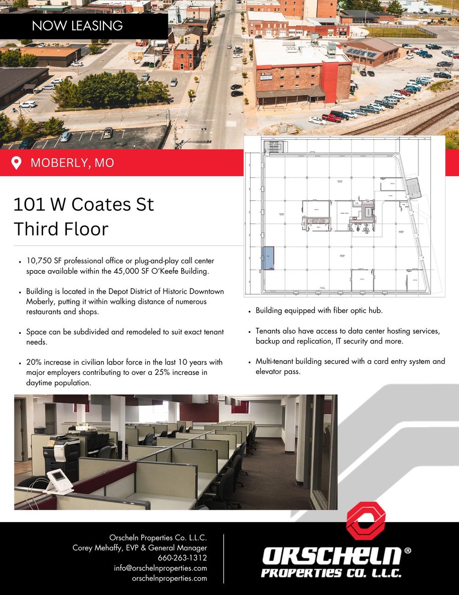PropertiesCoLLC's tweet photo. Professional Office Space Available in Historic Downtown Moberly, MO. The building is located in the Depot District and within walking distance of numerous restaurants and shops.
https://t.co/xoCGMCqqDg https://t.co/s0RXRNhmJW
