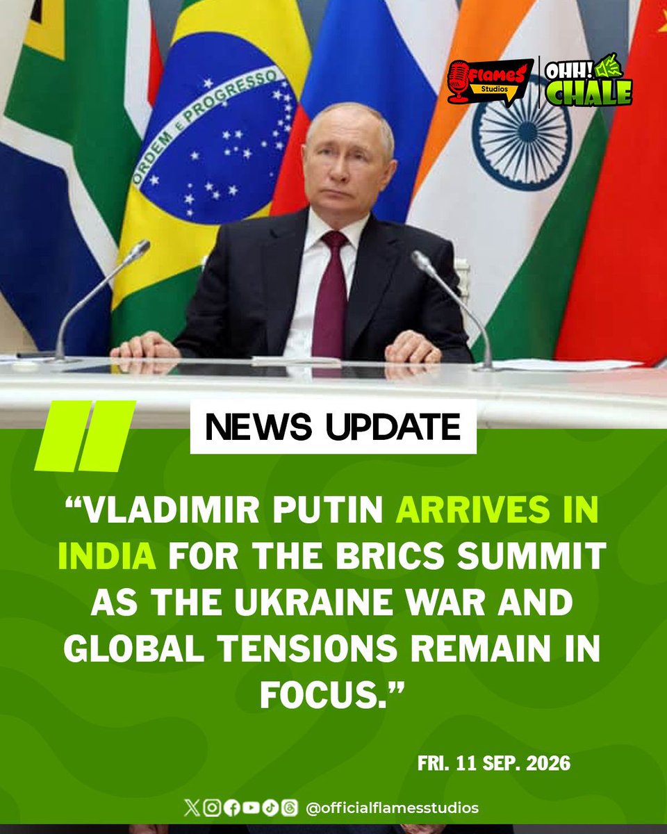 flamesstudios's tweet photo. The Russian president joins the BRICS summit as the Ukraine war and global tensions remain in focus.

#ohchale #morningbrief #ohchale https://t.co/Zvsa2TbRNX