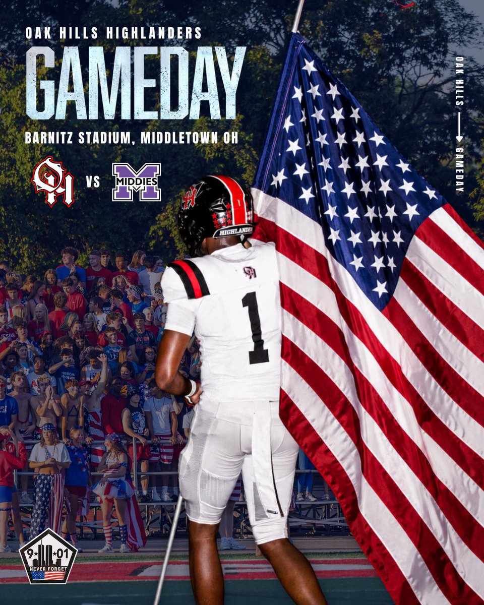 OakHillsFB's tweet photo. π GAME DAY! π
Oak Hills at Middletown
π
Tonight
β° 7:00 PM
LETβS GO, HIGHLANDERS! π΄β«οΈ
#OHTough #GoHighlanders #GameDay https://t.co/NvcFh0sHyx