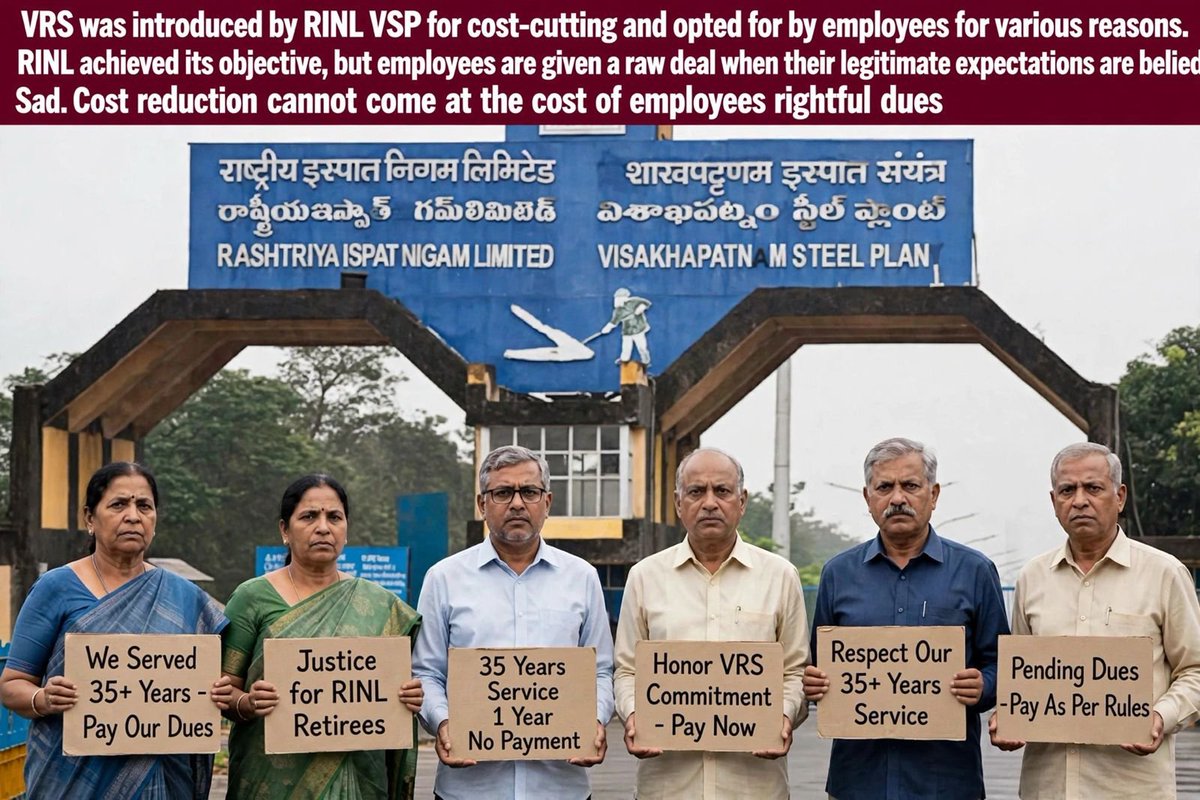 pentakotavenki's tweet photo. This is injustice that nearly 600 employee families are suffering with financial crisis by the RINL&amp; steel ministry. https://t.co/MgsrqpGUx8