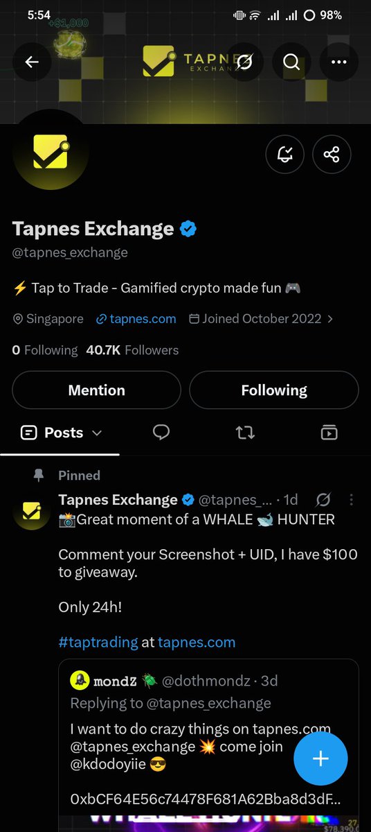 Rubypadder90's tweet photo. @tapnes_exchange All task complete✅

UID: eG4jW0gR1E
BEP20 - 0xb4A9195b40638CAA40836633AC53b68FA4F8AF38

@0deptrai 
@Arifullah44 
#taptrading https://t.co/KxVvRkGeKi