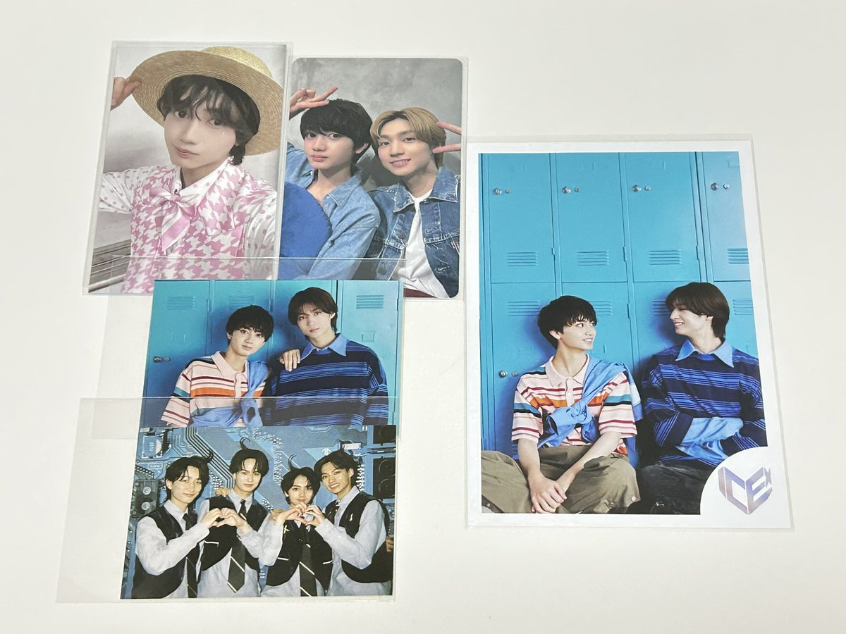 tenmaru_04's tweet photo. 【無限回収中】ICEx 志賀,山本関連
こちらの1,2枚目のものは、常時買取・交換にて無限回収を行っております。
1枚~でも大変ありがたい為、もしお譲り先を探されている際には是非ご検討いただけましたら幸いです。
優先度は明確にはありませんが、💙🩷の2人で写っているものは特に熱望しております🙇‍♀️ https://t.co/4hv5jdrb1W