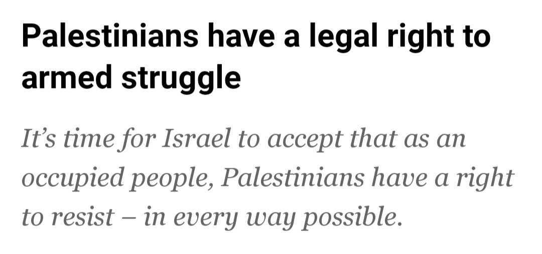 PeterWMurphy1's tweet photo. Reminder: Israel's occupation of Palestine is illegal. As a people suffering under a brutal, illegal occupation, Palestinians have a right to resist โ in every way possible.
#EndTheOccupation #FreePalestine https://t.co/qVVh7Gg98i