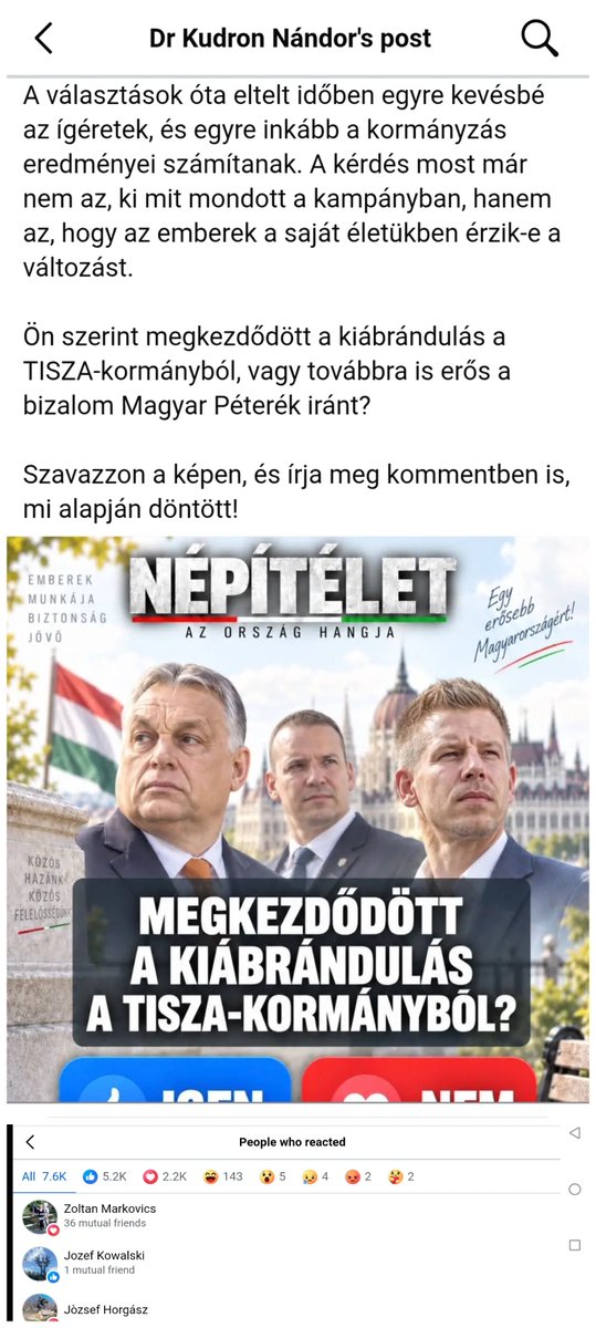 HavingHumanEyes's tweet photo. 🇭🇺 Ismeritek Dr. Kudron Nándor Tonigold Antóniusz ügyvéd urat?
Semmi mást nem csinál a Facebookon, mint a #tiszapárt-ot nyomatja.
De úgy tűnik, a visszajelzések mostanában nem őt igazolják...

Egy másik szektának is a tagja, de tiszteletben tartom a személyiségi jogait. https://t.co/L25W8dvtmG