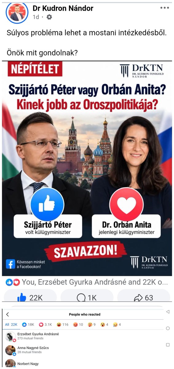 HavingHumanEyes's tweet photo. 🇭🇺 Ismeritek Dr. Kudron Nándor Tonigold Antóniusz ügyvéd urat?
Semmi mást nem csinál a Facebookon, mint a #tiszapárt-ot nyomatja.
De úgy tűnik, a visszajelzések mostanában nem őt igazolják...

Egy másik szektának is a tagja, de tiszteletben tartom a személyiségi jogait. https://t.co/L25W8dvtmG
