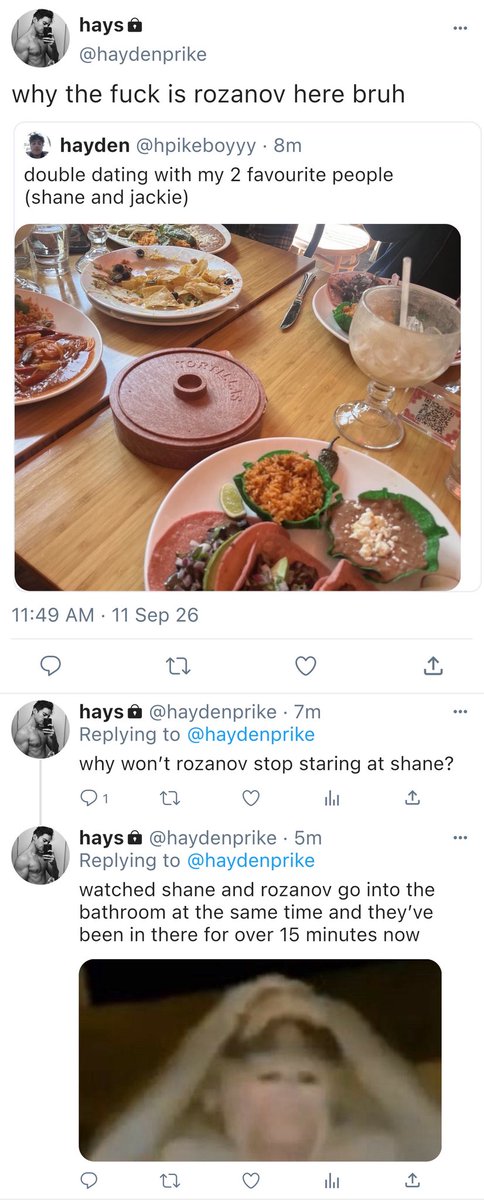 ilyasroza's tweet photo. #hollanov smau where shane and ilya are college fuck buddies who swear they hate each other outside of hooking up, however, whenever either of them goes on a date or tries to find someone else to hook up with, the other will always find a way to interrupt https://t.co/PeUuT63FI3