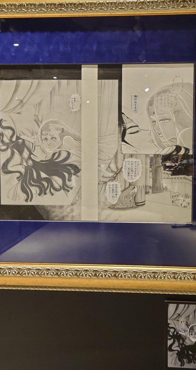 Ru_chanwwc's tweet photo. 王家の紋章原画展へ。美✨背景の奥の方までしっかり描かれていたり細かい線が沢山あってひたすら凄かった！
出会いが21巻が出る前位で小学生だったので当時本当に心から憎かったカーフラさんの原画も見れた😊 https://t.co/gQRJnQK93T