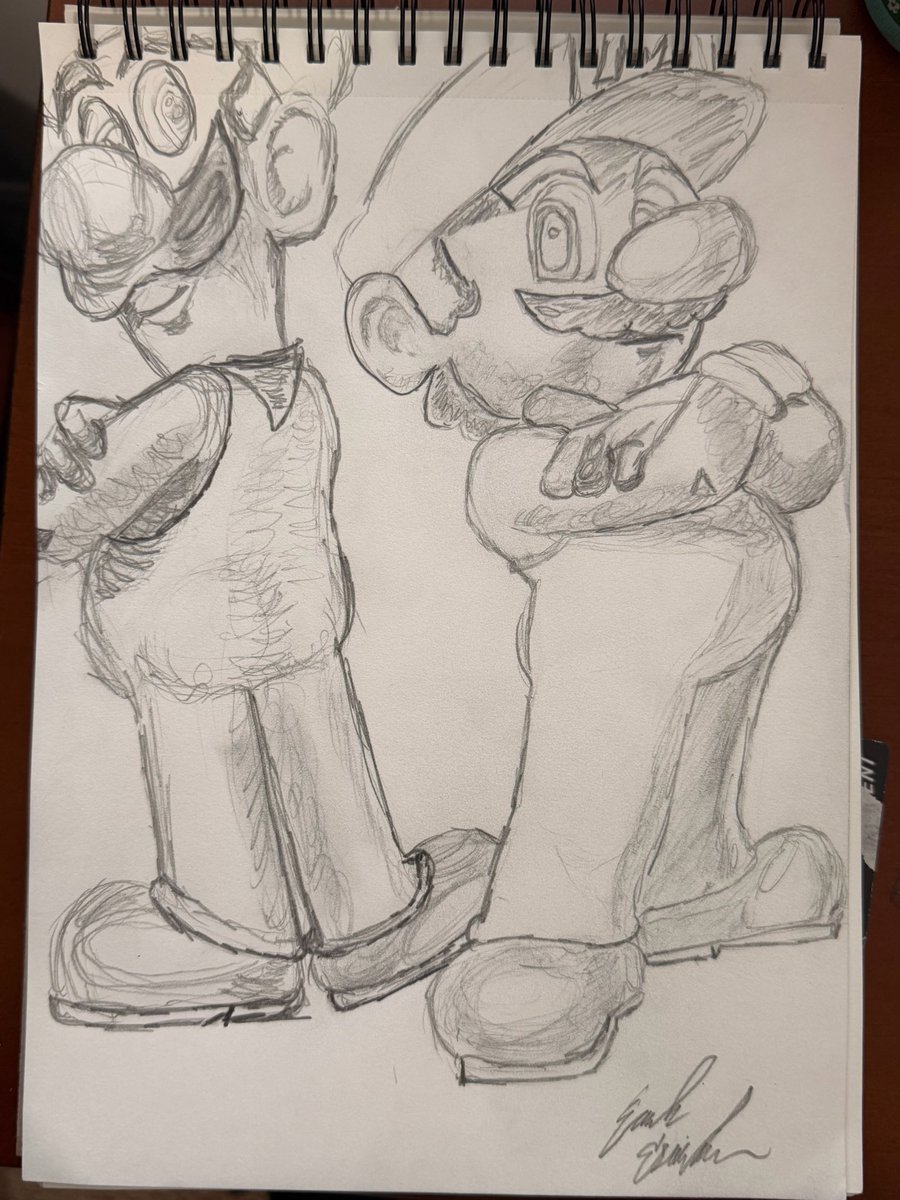mresquilin's tweet photo. Family activity was drawing last night. I had fun drawing Mario and Luigi. #marioluigi #mariobros https://t.co/QL8zYapBgc