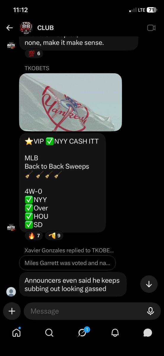 tkobetsexposed's tweet photo. This couldnt be more wrong this record

And why not just say the lean bet?

@TKOBETS1  bets his leans so technically it’s a free play

Also nfl is 0-1 at best. Probably worse with proPA

Yesterday yanks were -300 and he posted a cut off bet slip? The fuk
Rams were a parlay

Scam https://t.co/zdQlVNTteb