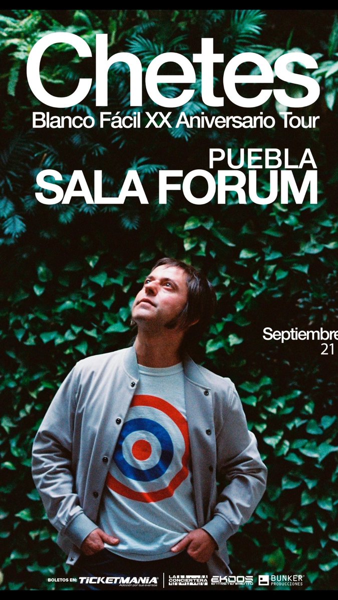 estamosalaire's tweet photo. ¡#Puebla, llegó el momento de hacer historia! 🔥 

20 años no se dicen fácil y el disco que nos marcó a todos merece ser cantado a todo pulmón. 

@chetesgarza llega a la Sala Forum este 19 de septiembre para celebrar el XX Aniversario de Blanco Fácil. 💿🔥

Si creciste con estas rolas, no te puedes perder este viaje directo a los mejores recuerdos. 

¡Consigue tus boletos antes de que se agoten! 🎟️👇

📅 Fecha: 19 de septiembre 
📍Lugar: Sala Forum 
🎟️ Boletos: Ticketmania
🔗 Link: https://t.co/tpczmlaBXx 

#Chetes #BlancoFácil20Años #SalaForum #Puebla
@LaConcierteraMx 
@EkoosEntreteni1 
@Bunkermx 
@bachapromotora
#BachaPromotora