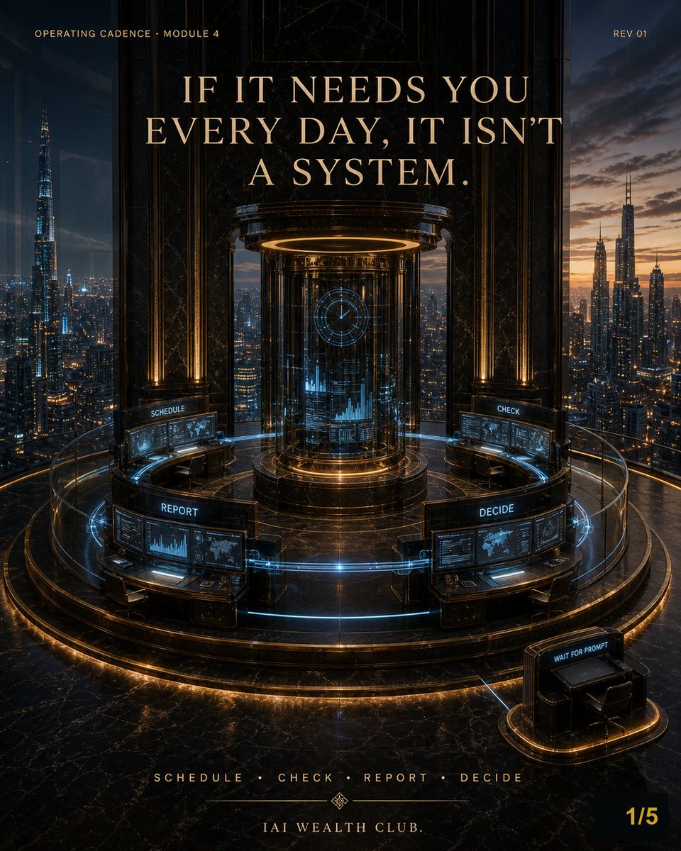 Iautomatedit's tweet photo. A system that needs you every day isn't a system. If it can't run without you, it's still just a tool. https://t.co/MyWFcfB3LY