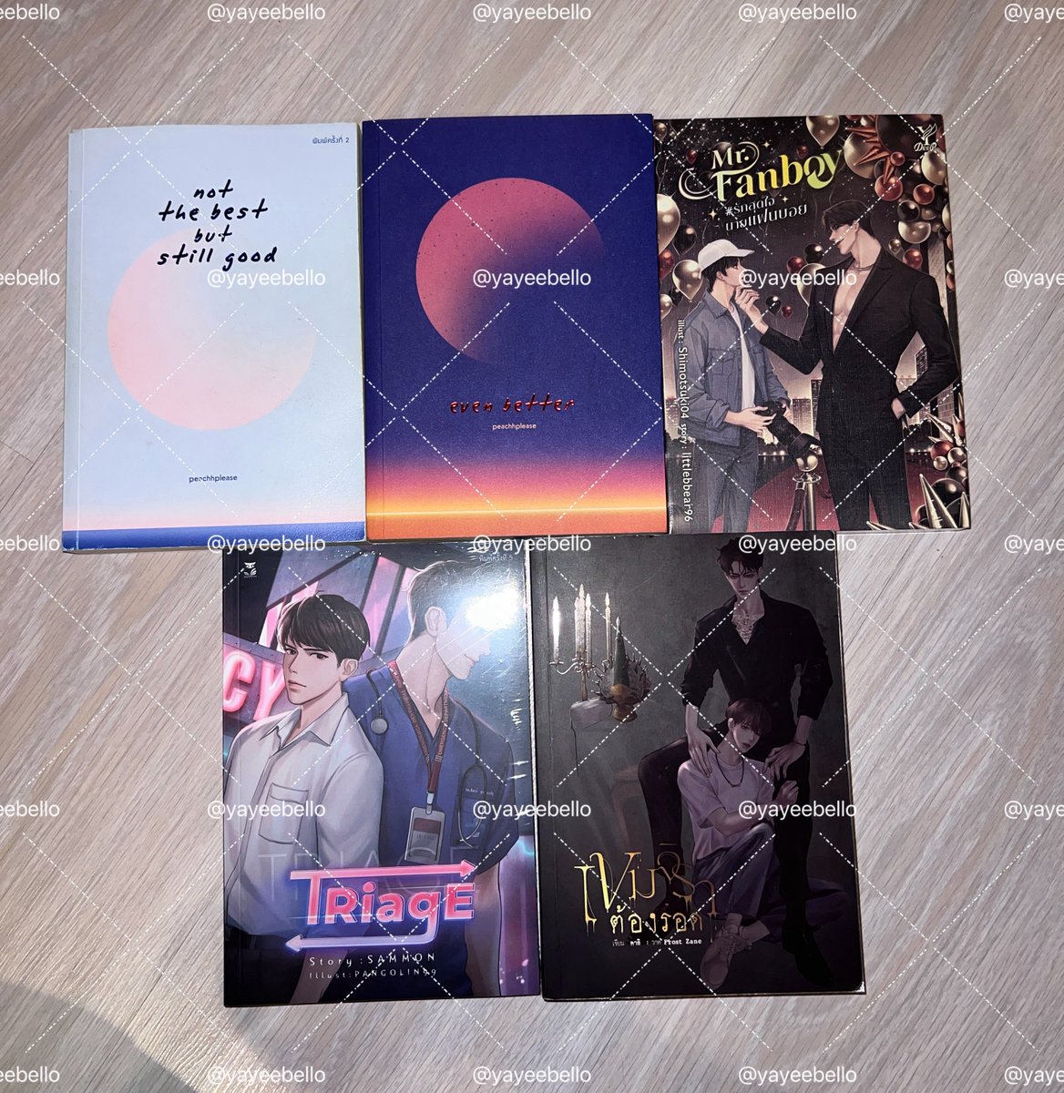 yayeebello's tweet photo. ขายเหมานิยายวาย🪷🧘🏻‍♀️

5 เล่ม 1000 บาท
บางเล่มยังไม่แกะซีล ขอดูรูปเพิ่มเติมได้นะคะ 

📍ค่าส่ง 60 บาท หรือ นัดรับ เซนทรัล northville, mrt จตุจักร, ฟิวเจอร์

#ส่งต่อหนังสือ #ส่งต่อนิยาย #นิยายมือสอง #ส่งต่อนิยายวาย #ส่งต่อนิยายวายมือสอง https://t.co/nEbysRncYH