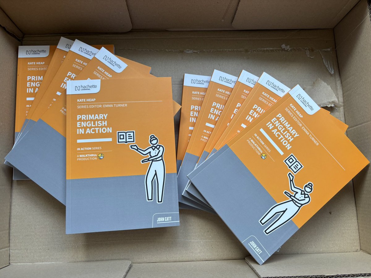 KateHeap1's tweet photo. The very best kind of book post arrived today - author copies of my own book!
I’m thrilled to see Primary English In Action out in the world!
@HLearningPD https://t.co/DwGwJOiLER
