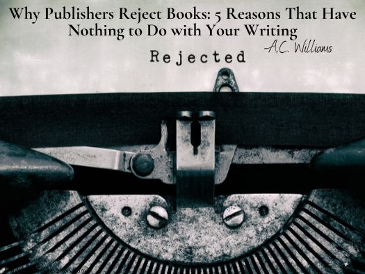 terrywhalin's tweet photo. Why Publishers Reject Books: 5 Reasons That Have Nothing to Do with Your Writing from award-winning author Amy C Williams (@ACW_Author) on @EdieMelson #writing #writingtips #pubtips https://t.co/KAuBAG7DuO https://t.co/Pe8e0DegN4