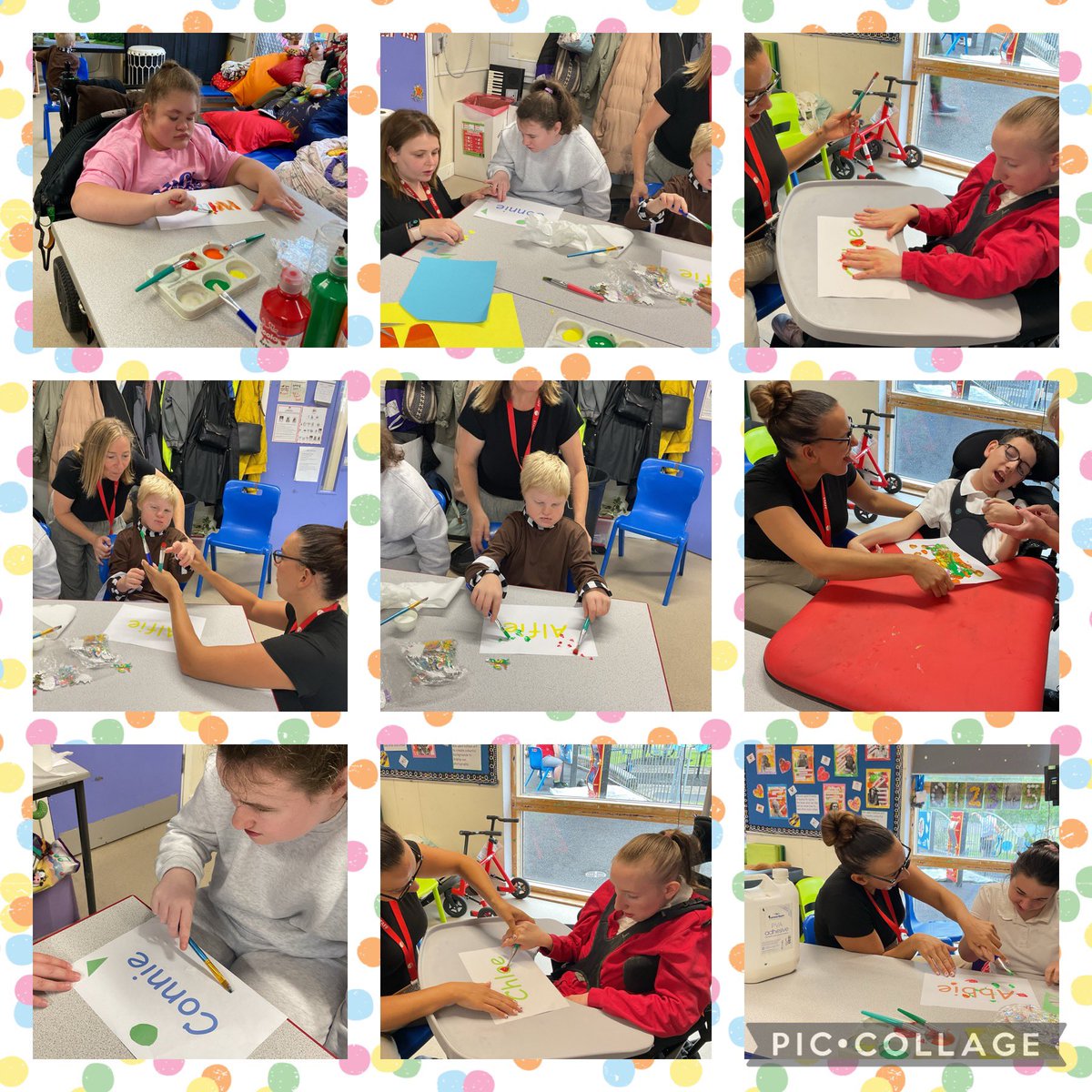 YsgolHenFelin's tweet photo. We shared a book all about Roald Dahl today. We really enjoyed, we also decorated our names for our work too #YHFDosbarthSeren #YHFllc https://t.co/AsjHa2zOKP