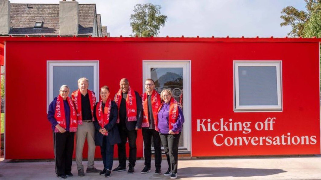 AnfieldDistrict's tweet photo. #LFC 🔴❤️ Liverpool FC has officially opened a permanent mental wellbeing hub at Anfield, the first of its kind in the Premier League or Barclays Women's Super League, providing supporters a safe space to talk, connect and access specialist support on matchdays. https://t.co/UR0HWVsCKn