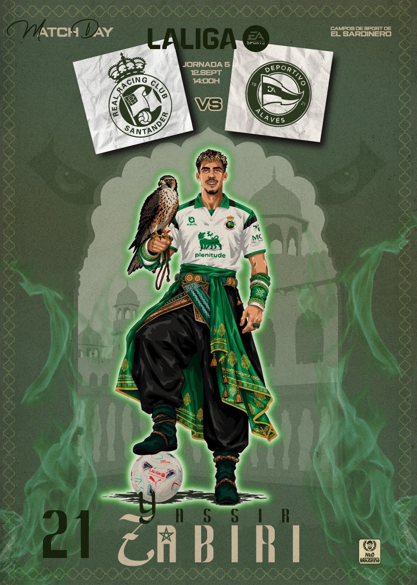 nandomoutinho's tweet photo. 🦅 Un halcón ha aparecido en los Campos de Sport de El Sardinero 💚🤍

💚🤍 @realracingclub ⚔️ VS ⚔️ @Alaves 💙🤍
🏟️ Campos de Sport de El Sardinero
🗓️ Sábado 12 de septiembre 
⏰ 14:00h
⚽️ Jornada 5

👤 @yassir_zabiri21 🇲🇦

#LaLiga #RacingDeSantander #DeportivoAlavés #Fútbol https://t.co/REkCjwtGpi