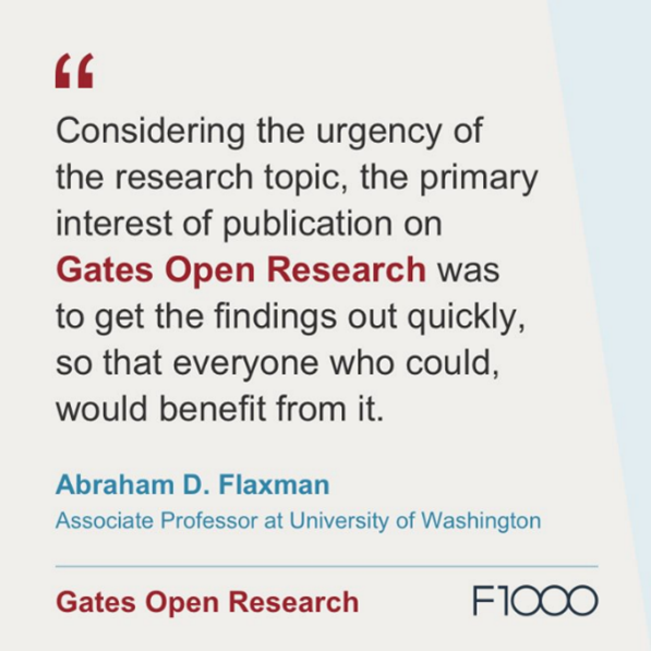 GatesOpenRes's tweet photo. Join the growing number of Gates-funded researchers to benefit from publishing #OpenAccess on Gates Open Research.

•Increased transparency 
•Higher citation rates
•Increased real-world impact

Discover more reasons for why to publish with us: https://t.co/21dNNtUAIm https://t.co/jqV1G1M8rG