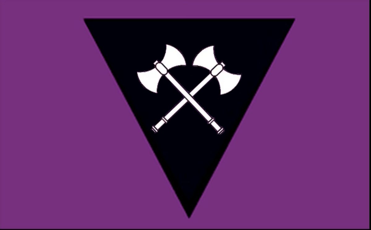 htnlcayh's tweet photo. The t4t lesbian flag 💕 the double labrys! ⚒️ made by me https://t.co/CJOElBgeUC