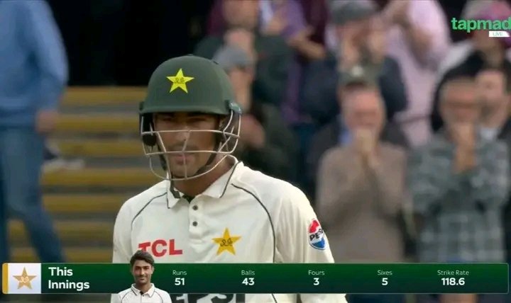 Usman_56Offical's tweet photo. 🚨 HISTORY BY RAZAULLAH. 🚨

> - Razaullah smashed the fastest fifty for Pakistan in Test cricket on debut. 🇵🇰🔥 https://t.co/SUtefdVEVN