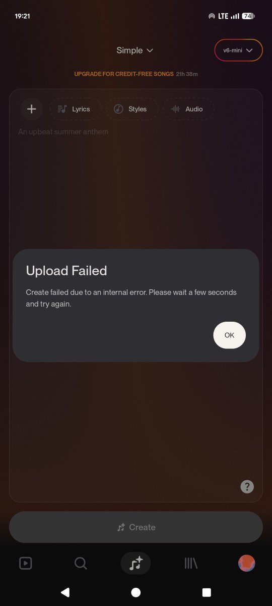 iamseesee_ai's tweet photo. @suno This is really getting Irritating 2 days now https://t.co/VojPRgtPaE