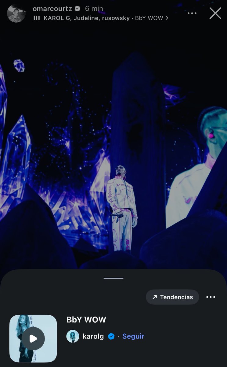 OmarCourtzData's tweet photo. Omar Courtz usando el hit del momento: ‘BbY WOW’ de KAROL G en su historia de Instagram. 💞 https://t.co/2sHKgJawEs