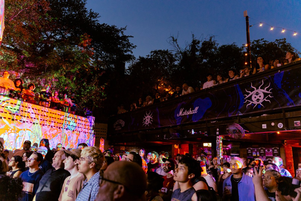 LEVITATION's tweet photo. Kicked off LEVITATION weekend last night downtown! 
More than ever, these venues feel like sacred spaces - places where music, art &amp; this amazing community come together.
Thank you to everyone who makes the Red River Cultural District feel like home and keeps these spaces alive. https://t.co/zJ9XXclNKe