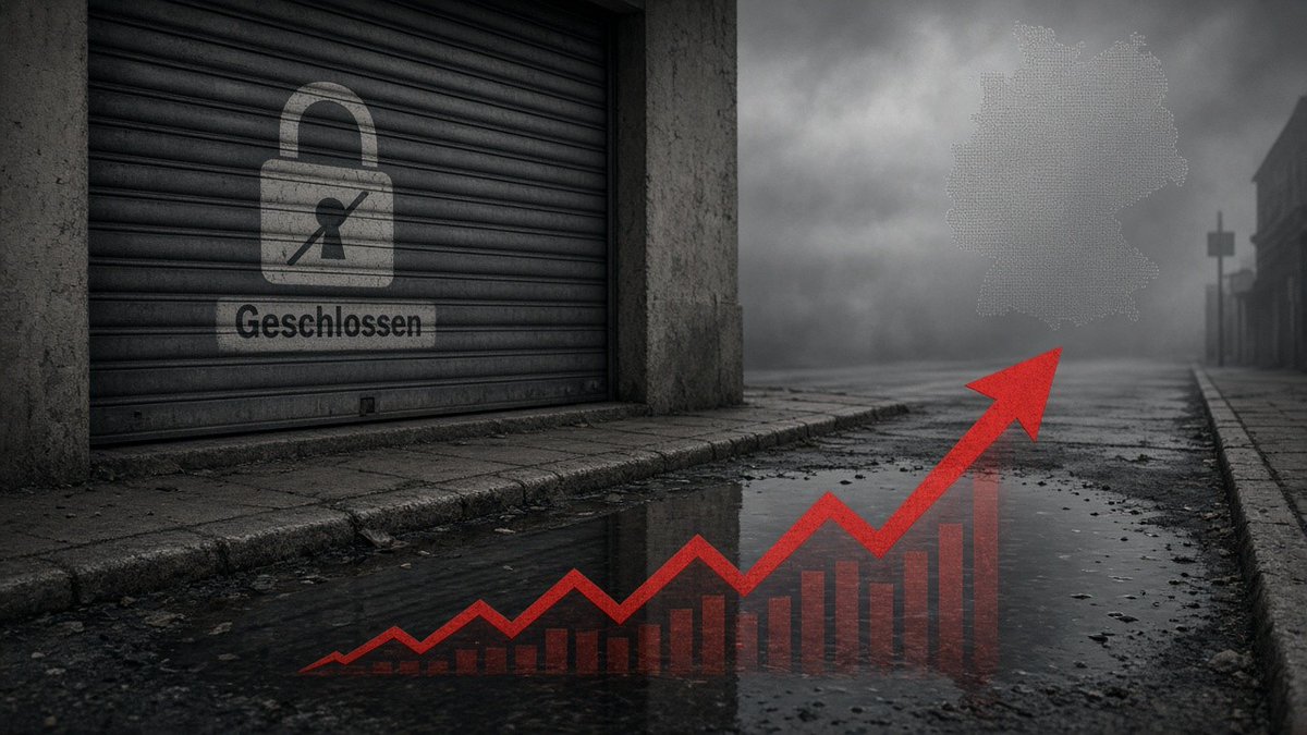 0xzz3's tweet photo. Firmenpleiten in Deutschland auf dem höchsten Stand seit 2013. Nicht „ein schlechtes Quartal“. Ein Alarmsignal. Energie, Bürokratie, Standort — die Debatte ist alt. Die Zahl ist neu genug, um unangenehm zu sein. https://t.co/5aosieukUE
