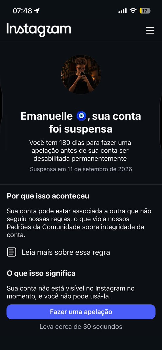euforiaquieta's tweet photo. já perdi quantas vezes meu instagram foi banido só esse mês @instagram https://t.co/DQSI8XkkrA