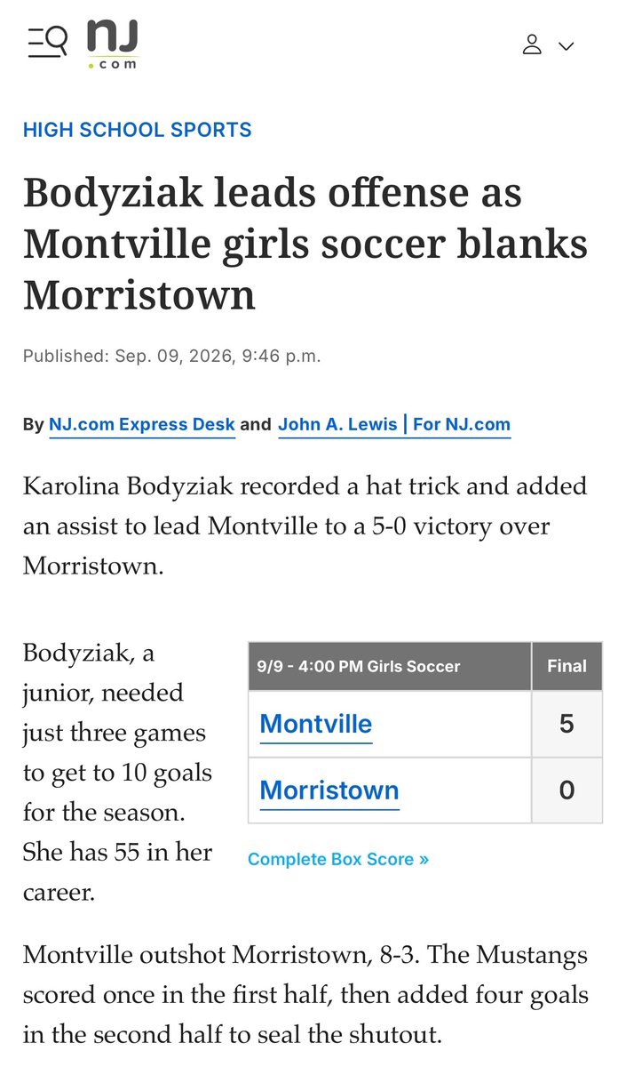 kbodyziak's tweet photo. High school season is in full swing and the Mustangs are rolling.  3-0! Let's go Montville! ⚽️💚💛🐎
Thanks @HSSportsNJ and @dailyrecordspts for the recent write-ups and nominations.  @pdalegacyblue09 @NDCoachNorman @gll088 @DawnSiergiej @CoachEddieCU @Darren__Ambrose @samar_azem  @LucaCrivellari2 @BC_WSOC @CoachGraceB @CoachCWatkins @StagsWSoccer @StagsWsocCoach @coachclh77 @WakeWSoccer @CanesFutbol @HoyasWSoc @UVAWomenSoccer  @Vol_Soccer @HokiesWSoccer @clemsonwsoccer @RUWSoccer @ryan_nigro18 @SHUWSOC @PC_CoachLopes @psucoachtim @IndianaWSOC @PC_WomensSoccer @ArmyWP_WSoccer @tori_ball @UConnWSOC @XavierWSOC @ky1eventer @Pitt_WSOC @TerpsWSoccer @DaytonWSoccer @LehighWSoccer @Bucknell_WSOC @SpiderSoccer  @AU_WSoccer @DrexelWSoccer @DelawareWSOC @HCrossWSoccer @RhodyWomens @chris_wazzy @MonmouthWSOC @jasondowiak @laczynaskobieca