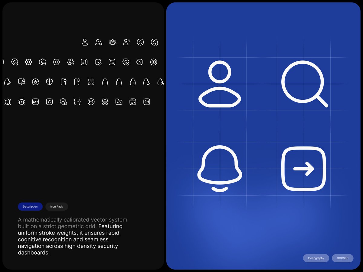 praveenisomer's tweet photo. Did a very detailed brand identity built for O³SEC https://t.co/z7COVFm7zF