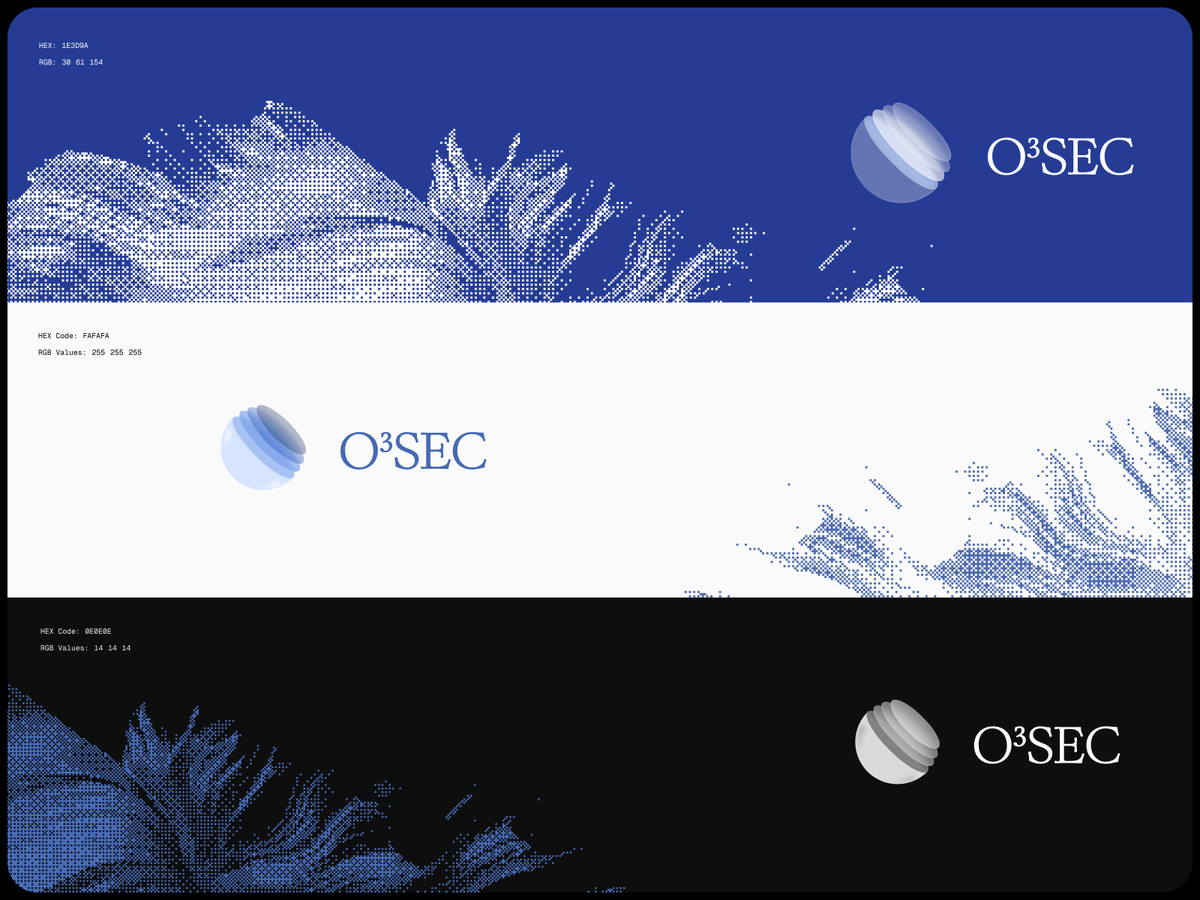 praveenisomer's tweet photo. Did a very detailed brand identity built for O³SEC https://t.co/z7COVFm7zF