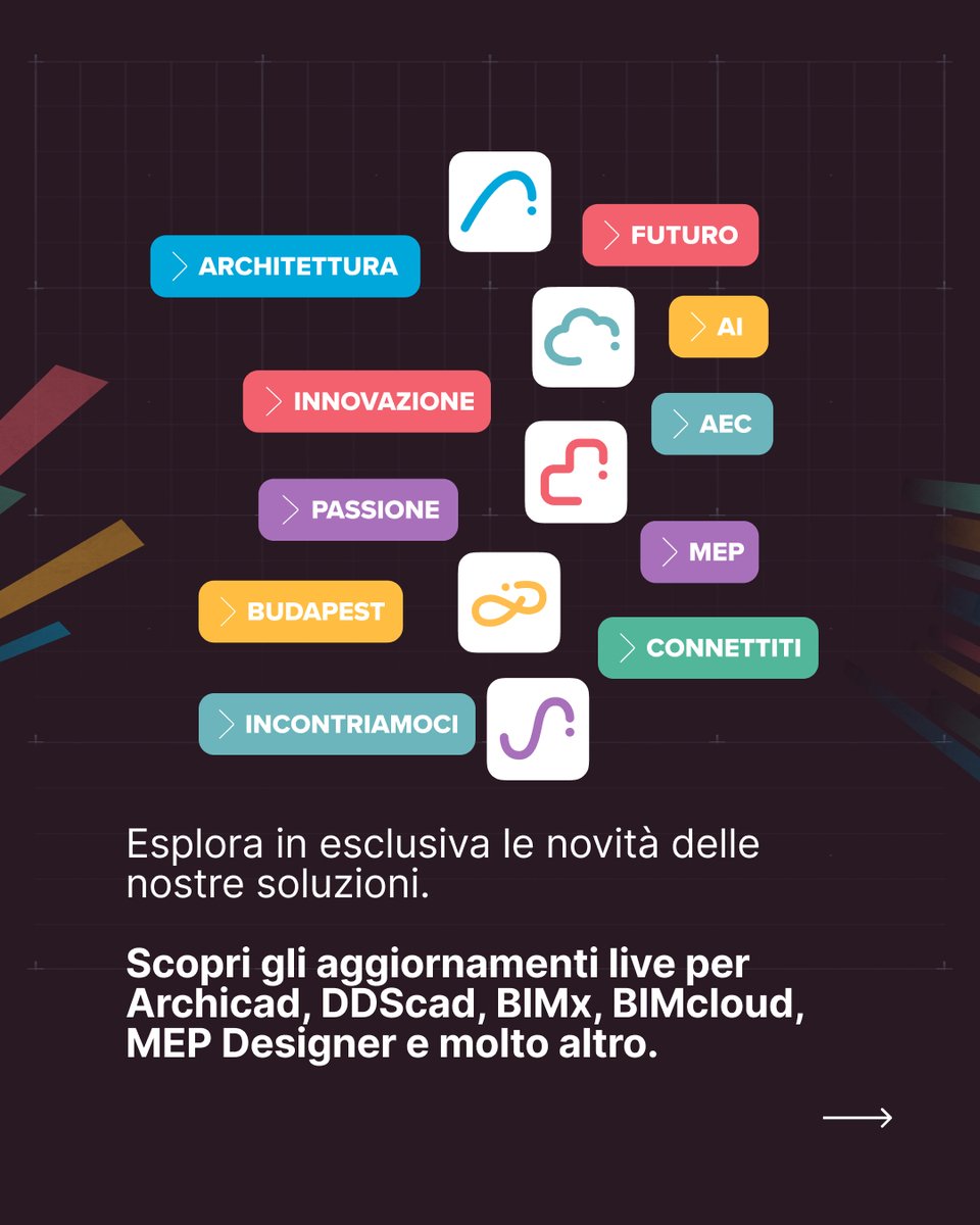 graphisoftit's tweet photo. Mancano due settimane al Ignite-Evento Virtuale Globale Graphisoft 2026. La prossima release, talk live e anteprime: tutto in un unico evento online per architetti, progettisti e innovatori di tutto il mondo.

Registrati: https://t.co/nHMqXTAC5C https://t.co/sR5oQLe72P