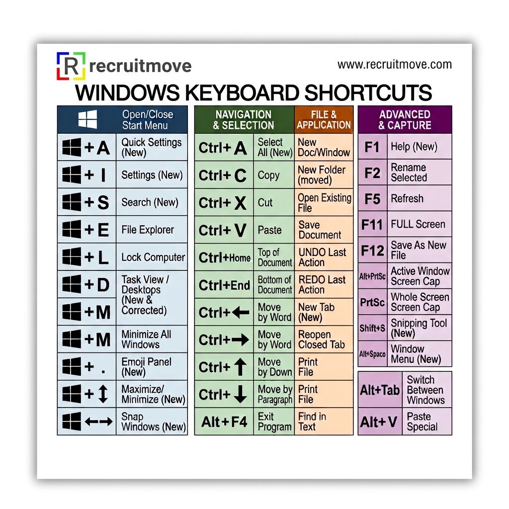 Recruitmove's tweet photo. ⌨️ RecruitMove Digital Workplace Tip

Small keyboard shortcuts can save your team time every day:

Small changes add up.

RecruitMove helps education and care organisations reduce admin, improve processes and work smarter.

#RecruitMove #DigitalWorkplace #Productivity https://t.co/eoM4n9l8xc