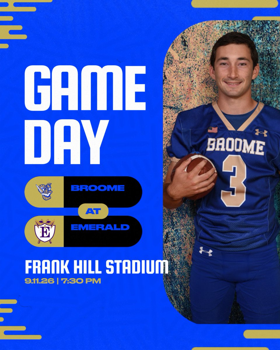 GOCENTURIONSGO's tweet photo. IT'S GAMEDAY!!!

Football is on the road at Emerald tonight! Come out and support!

#GoBroome
#GoCenturionsGo
#ConquerandPrevail https://t.co/f1CLy6hUBL