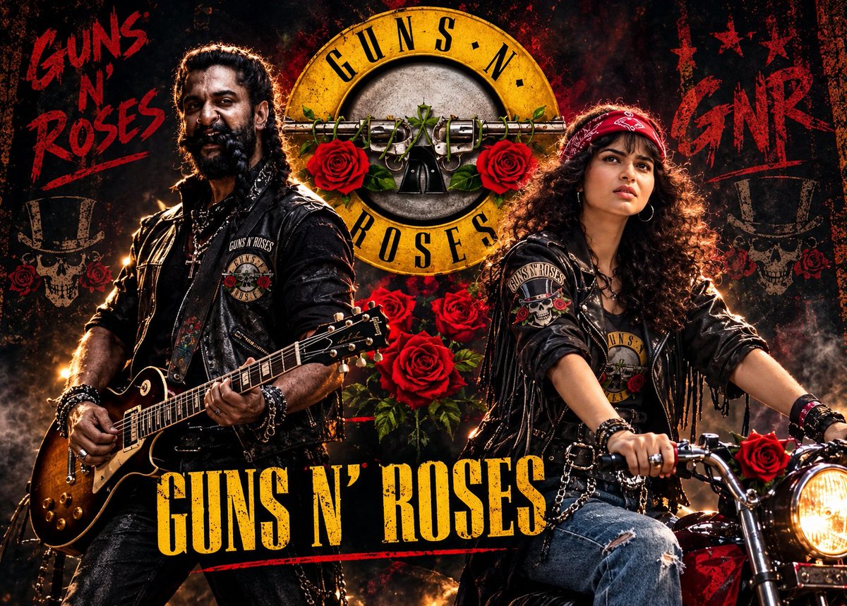Reddie14328's tweet photo. My Two beautiful Roses GUNS N Roses @NameisNani @11Lohar @TheParadiseOffl @odela_srikanth https://t.co/W7KzakVpj9