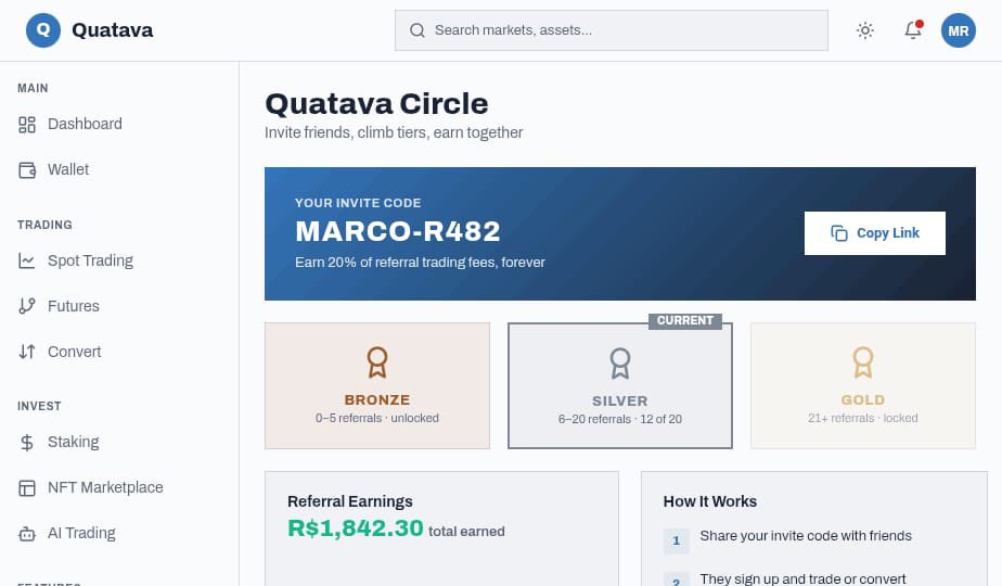 Quatavaenq's tweet photo. Good things are better shared. 

Bring your friends onto Quatava with Quatava Circle and earn together, every time they convert. 

#Quatava #ReferAndEarn #QuatavaCircle https://t.co/TS0CBPNaKS