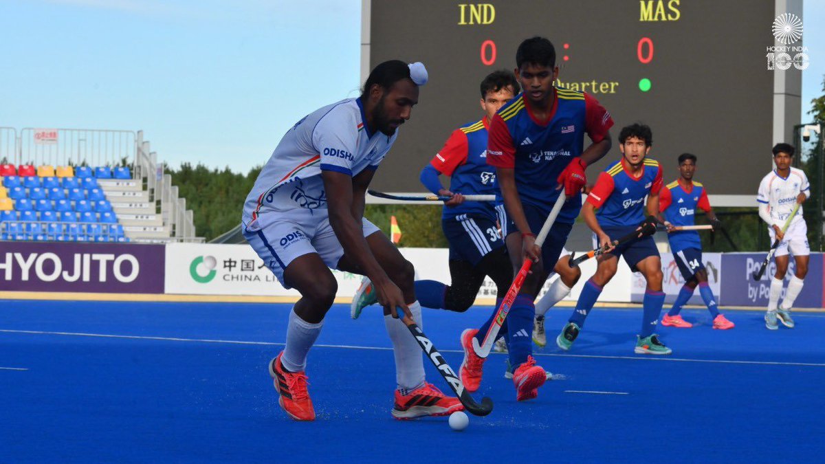 PargatSOfficial's tweet photo. The Indian Junior Women’s Team stormed into the AHF Junior Asia Cup semi-finals with a 19-0 victory over Pakistan, while the Indian Junior Men’s Team booked its place in the final with a 3-1 win over Malaysia.

Two outstanding performances. One proud hockey nation. 🇮🇳

One more step, Team India! Bring home the titles! 🏆🏑

#HockeyIndia #IndiaKaGame #JuniorAsiaCup #AHFJuniorAsiaCup2026