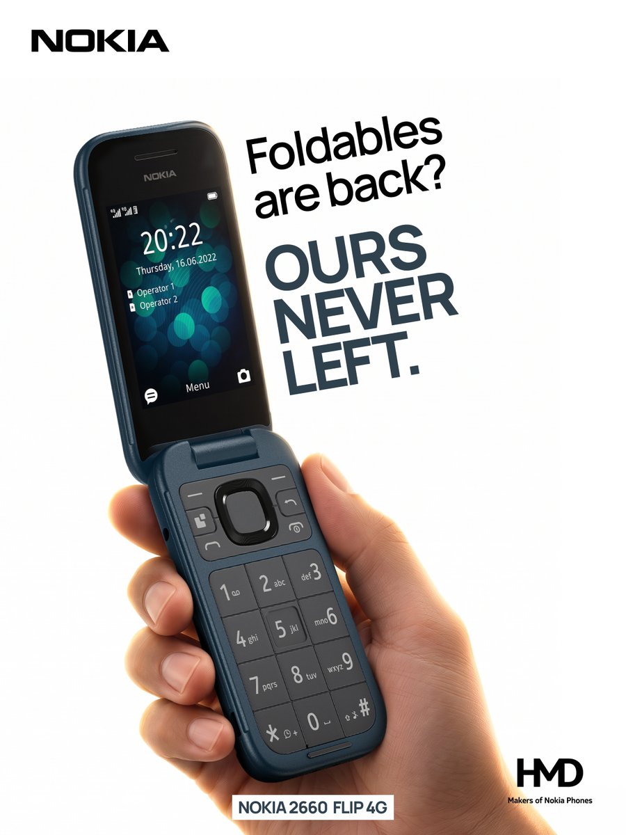 HMDdevicesIN's tweet photo. The fold never left. It’s just trending again.
#HMD #HMDIndia #Foldable #DuoTrend #FoldablePhone
(Foldable phone, foldable technology,smartphone trends) https://t.co/2AuihfAbdb