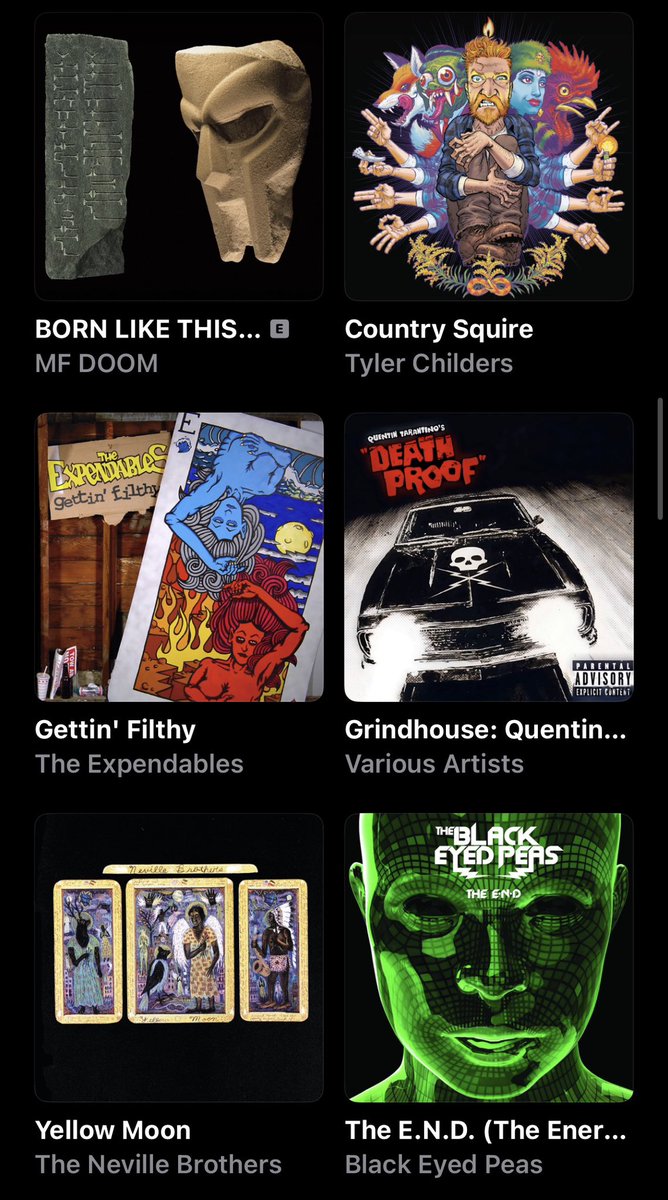 HungerKarl's tweet photo. New Music Rotation August ‘26 1/3:
“Yellow Moon” is so good, as is “Down in Mexico” (from a classic Tarantino film). “All Your’n” was a great add to my love song playlist. Finally, “ANGELZ” feat. Ghostface by MF DOOM was a great find.
#NMR #music #rap #country #reggae #soul https://t.co/NJcid1Pd13