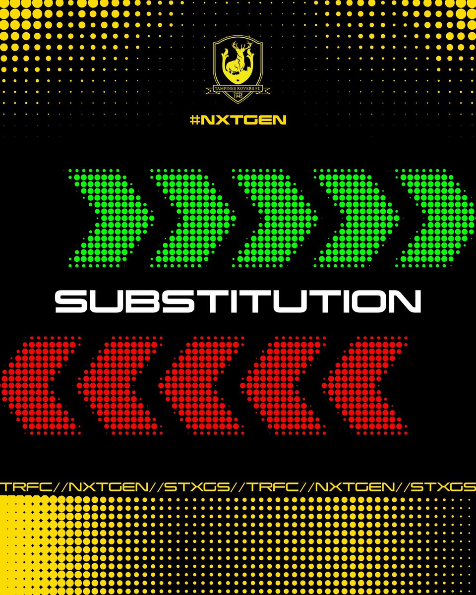 TRFCStags's tweet photo. 75' Substitution for the Stags. 

➡️ Kenshin Yamazaki
⬅️ Faris Ramli

🦌 1 - 0 🐅 #TAMBAL https://t.co/vp44d8kbku