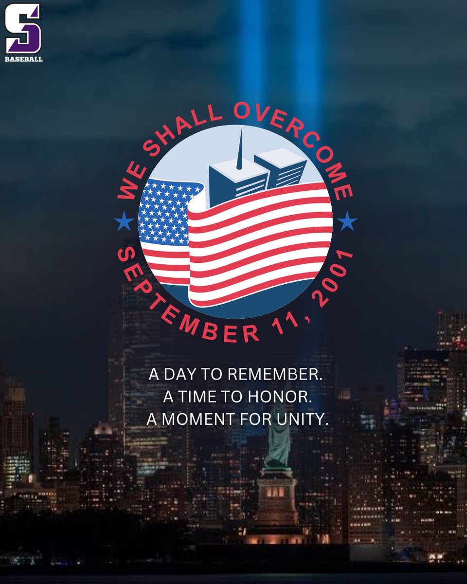 UofS_Baseball's tweet photo. Never forget. 🇺🇸

We remember and honor all those we lost, and those who showed incredible courage 25 years ago.

#GoRoyals #Royal9 https://t.co/hYPovnDTBo