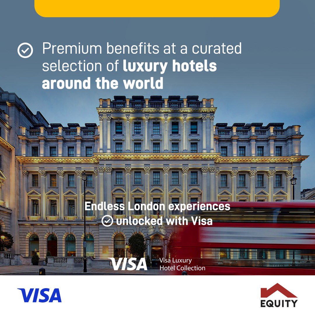 KeEquityBank's tweet photo. Make every step of your journey smoother in London with your Equity Visa card, with benefits designed around convenience and comfort. https://t.co/XMqLm1o8E7