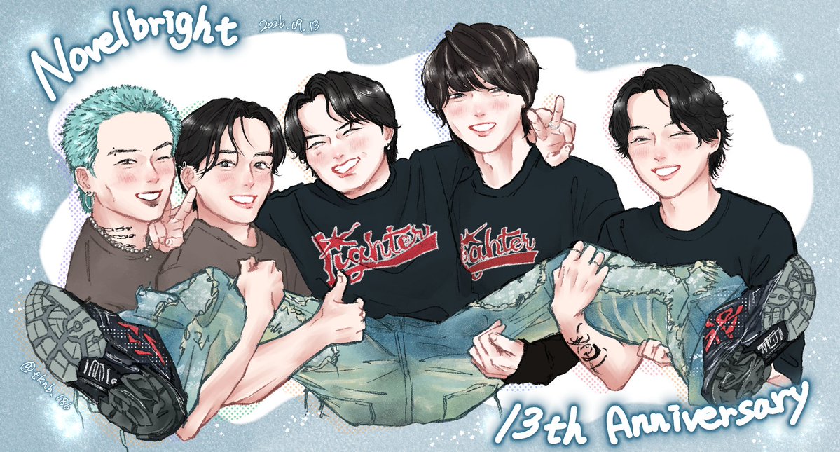 tknb_186's tweet photo. 結成13周年おめでとうございます㊗️🙏‼️ 🍾🎊🎈

#Novelbright結成13周年 https://t.co/NyOQbdO0Su
