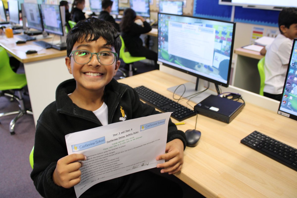 Computing_CVS's tweet photo. All children in KS1 and KS2 have been reminded how to stay safe #Online and asked to sign the pupil 'Acceptable Use Policy' during their #Computing lessons.  #OnlineSafety
@OnlineSafetyUK_ @SWGfL_Official @esafetyadviser
@childnet @kcorish @esafetymatters @UK_SIC https://t.co/AutvTA0tk0