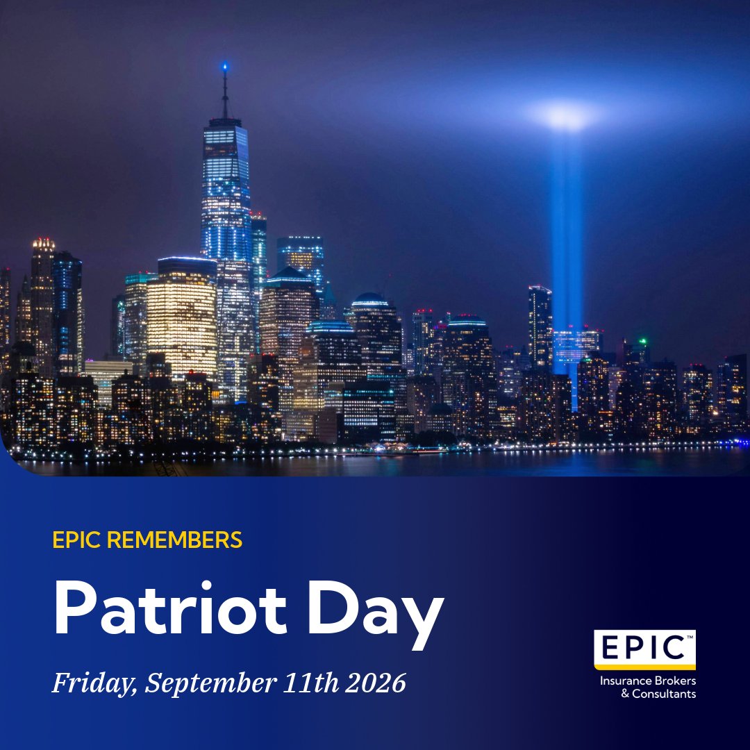 EPIC_Insurance's tweet photo. We pause to honor and remember the lives lost on 9/11. #PatriotDay #NeverForget https://t.co/NZ9dx1atKK