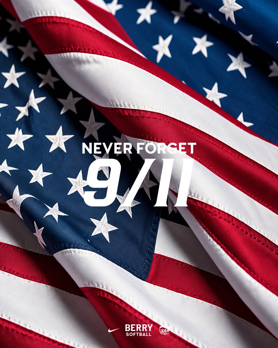 BerrySoftball's tweet photo. Today, we remember and honor the lives lost, the heroes who answered the call, and all those forever impacted by September 11, 2001. 🇺🇸

#Team18 | #WeAllRow https://t.co/63u0re6QiC