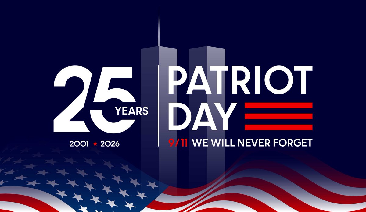 ChrisHoedtMD's tweet photo. On Patriot Day, we remember, reflect, and stand together in unity.
#PatriotDay #September11 #NeverForget https://t.co/EJfaMSu5Gt